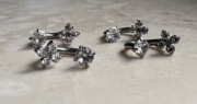 Kolczyk Podkowa Tytan z Cyrkoniami Kwiat 6 mm (16G / 1.2 mm)