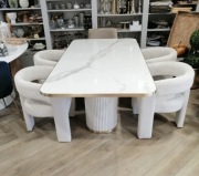 Stół 220x100 blat spiek kwarcowy plus stalowa podstawa