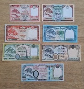 Banknoty z Nepalu cała seria UNC!