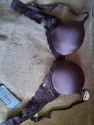 Biustonosz brazowy z koronka Super Push 80C, 85C