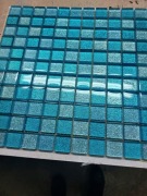 Mozaika szklana 30x30cm mix niebieski brokat