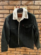 Levi's Oryginalna sztruksowa kurtka z kożuszkiem, zielona, rozmiar M