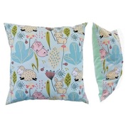 Poszewka 40x40 cm Króliczki Świnki Owieczki na łące - Bawełna