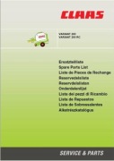 Katalog części prasa CLAAS VARIANT 280 280 RC