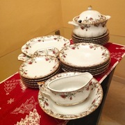 Piękna, złocona zastawa obiadowa dla 6 osób CHODZIEŻ IDEALNY NA PREZENT!