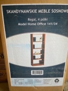 Regał skandynawski sosnowy, 4 półki – nowy!