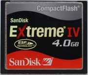 SanDisk CompactFlash 4 GB.
