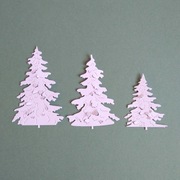 Scrapki Papierowe - Zestaw Choinki Drzewa 6 szt.