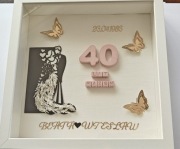 Ramka 3D ślubna personalizowana prezent na ślub imiona data handmade