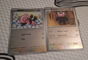 Karty Pokemon TCG zestaw Stufful MEG 111 & Bewear MEG 112 Ewolucja HOLO