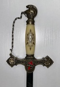 Dekoracyjny Miecz Rycerzy szpada Templariuszy z Pochwą