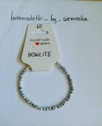 Bransoletka handmade z naturalnego kamiena howlite