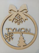 Duża swiąteczna personalizowana zawieszka, bombka 23x19cm 