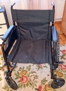 LEKKI WÓZEK INWALIDZKI dla niepełnosprawnych wygodny STALOWY SKŁADANY