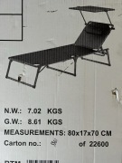 Leżak ogrodowy, na plażę 