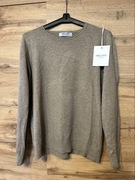 Cienki sweterek,nowy z metką,kolor melanż jasny brąz