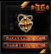 Diablo 2 Resurrected ROTW MARA 25 Potężny Amulet Kalejdoskop Mary Ladder PC