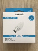 Hama WTYK antenowy TV COAX KOAX WTYCZKA do kabli 0,5 mm - 1,1mm