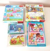 megapaka zestaw puzzli ukladanek puzzletrefl kubuspuchatek swinkapeppa