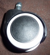 Kółka do fotela biało-czarne komplet 5 szt. 