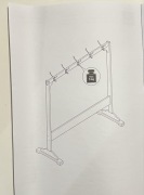 Wieszak na odzież stojący do szatni lite drewno akacjowe 135 cm