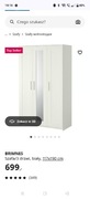 Szafa BRIMNES IKEA 3-drzwiowa biały, używana, bez uszkodzeń