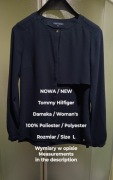 Tommy Hilfiger  NOWA  Elegancka damska bluzka, 100% Poliester, Rozmiar L