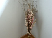 Bukiet suszony ostróżka gipsówka gliksja różowa