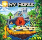 Klocki magnetyczne Typ Minecraft GIGANTYCZNY ZESTAW aż 616szt i 8 figurek.