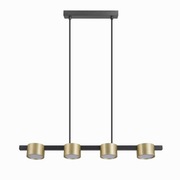 Lampa wisząca Mirella LED czarno-złota 4xG53