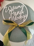 Witamy pana młodego napis ślubny stroik na powitanie 