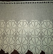 Szydełkowy lambrekin/ firanka ręcznie robiona