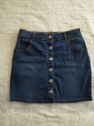 Niebieska granatowa zapinana spódnica jeansowa Blue Zoo 158 jak nowa