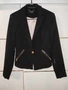 Reserved żakiet czarny 36 S złote wstawki 
