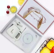 ZESTAW PODGRZEWACZ DO KAWY/HERBATY KUBEK ŁYŻKA PREZENT NA IMIENINY URODZINY