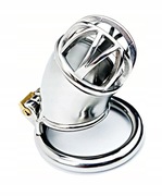Stalowy pas cnoty klatka na penisa Chastty + Pasek podtrzymujący oring 45mm
