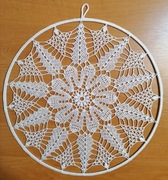 ŁAPACZ SNÓW SERWETKA ZAWIESZKA BIAŁA35 CM 