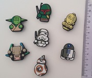 7 Pin przypinka charms klapki crocs (Star Wars,R2D2,Joda,Fett...) + 1gratis