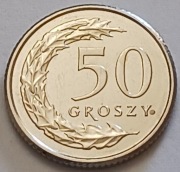 50 gr groszy 2016 r. b. ładna