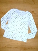 Biała bluzka piżama w niebieskie i zielone kwiatki rozmiar M