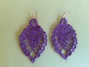 Kolczyki robione na szydełku 