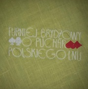 Serweta Turniej Brydżowy o Puchar Polskiego Lnu lata 70 PRL