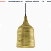 Lampa wisząca złota Vintage Eglo 49719 Ceuta 1xe27/60w