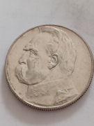 Srebrna moneta 5 zł z 1938r. Piłsudski 