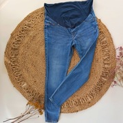 Spodnie jeansowe 42 XL mommy ciążowe jeansy elastyczne H&M