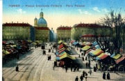 Torino, Piazza Emanuele, Włochy, Turyn, targowisko