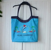 Duża torba plażowa płócienna shopper