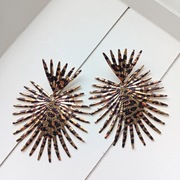 Kolczyki w stylu retro, wzór lamparci 