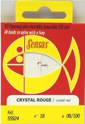 SENSAS HACZYKI Z PRZYPONEM CRYSTAL ROUGE CZERWONE Rozmiar 20 / 0,08mm 10szt