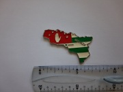 Magnes na lodówkę - 438g. ABCHAZJA Metalowa mapa